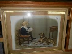 A framed and glazed print entitled 'The Young Artist',