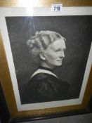 A framed and glazed Victorian portrait photo,