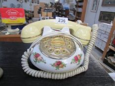 A Royal Albert Old Country Rose telephone