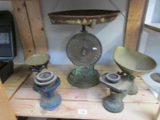 3 sets of cast iron kitchen scales
