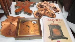 A quantity of copper clocks,