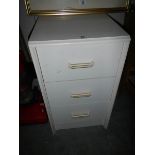 A white 3 drawer chest