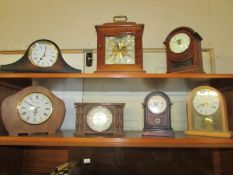 7 wooden mantel clocks