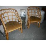 3 cane conservatory chairs