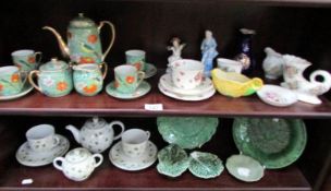 2 shelves of china etc.