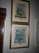 A pair of good floral prints