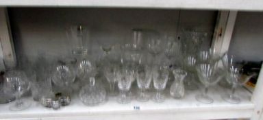 Large quantity of drinking glasses etc.