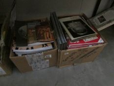 2 boxes of antique reference books and auction catalogues