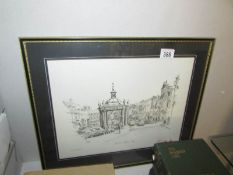 A framed picture of Beverley Market Place