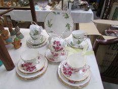 A part Duchess and Royal Vale teaset