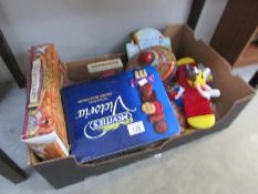 A box of misc, toys inc,