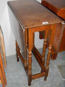 A small gate leg table