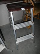 An aluminium step ladder