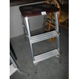 An aluminium step ladder