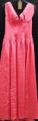 A long pink vintage evening gown 'Lady Court of London',