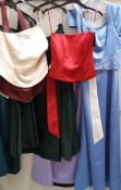 A mixed collection of evening tops and skirts