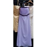 3 evening gowns of various design and colourway,