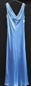 A long slimfit bluebell evening gown with cowl neck by Monsoon,