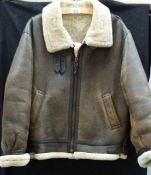 A vintage jacket with faux fur lining