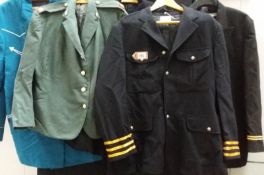 5 men's jackets including 4 service jackets