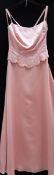 A 'Forever Young' pink embroidered party/prom/bridesmaid dress,
