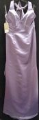 A Violet 'Belle Formals by Venus' full length slim fit evening gown with matching wrap