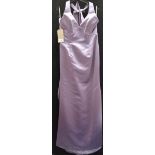 A Violet 'Belle Formals by Venus' full length slim fit evening gown with matching wrap