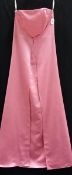 A pink sleeveless 'Forever Yours' long evening gown with beaded bodice, 100% polyester,