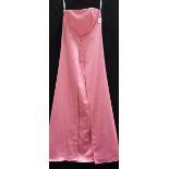 A pink sleeveless 'Forever Yours' long evening gown with beaded bodice, 100% polyester,