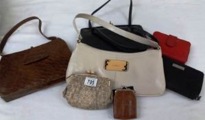 A collection of vintage and contemporary bags and purses