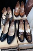 13 pairs of vintage 70/80's shoes in various designs and sizes