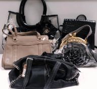 5 handbags,