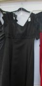A black evening gown