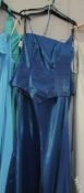 2 'Attire' blue evening bodices with matching skirts,