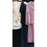 A cream jacket and skirt (size 18), a soft pink dress and jacket (size 18,