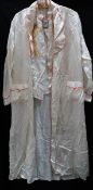 A vintage oriental robe with matching embroidered shirt top