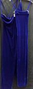 2 midnight blue/purple evening gowns by Attire, size 6 and 8,