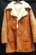 A 1970's gent's three quarter length sheepskin coat,