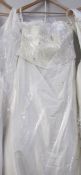 A 'Je Taime' ivory beaded wedding bodice and skirt,