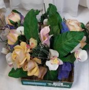 3 faux flower bouquets in various sizes