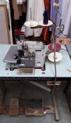 An industrial Brother overlocker sewing machine