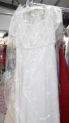 A 'Forever Yours' wedding / evening gown with detachable chiffon train,
