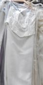 A 'Je Taime' ivory beaded wedding bodice and skirt with train,