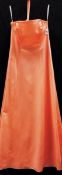 A 'Forever Yours' peach slim fit evening gown,