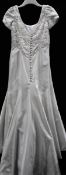 A Shelagh M wedding gown with beaded bodice,