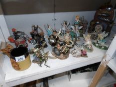 A mixed lot of goblin and fairy figures etc