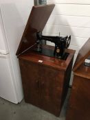 A singer treadle sewing machine