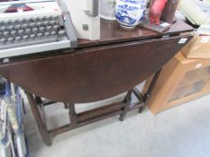 A small oak gate leg table