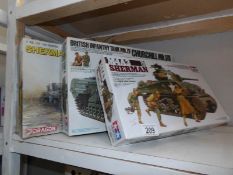 3 military model kits