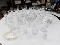 A mixed lot of glass ware